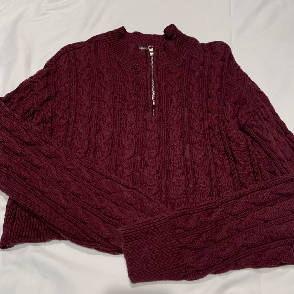 Quarter zip knit